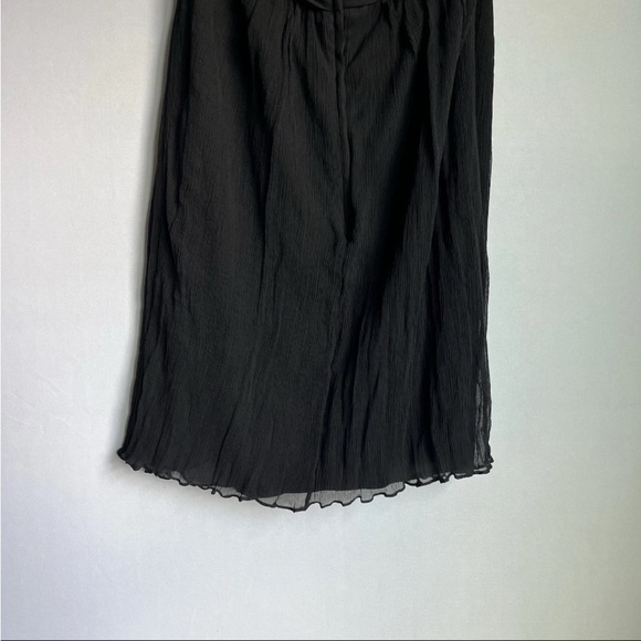 Jenny Yoo Black Dress Women Sz 6 Silk Chiffon Wedding Whimsigoth Halter Y2K EUC - Picture 5 of 13